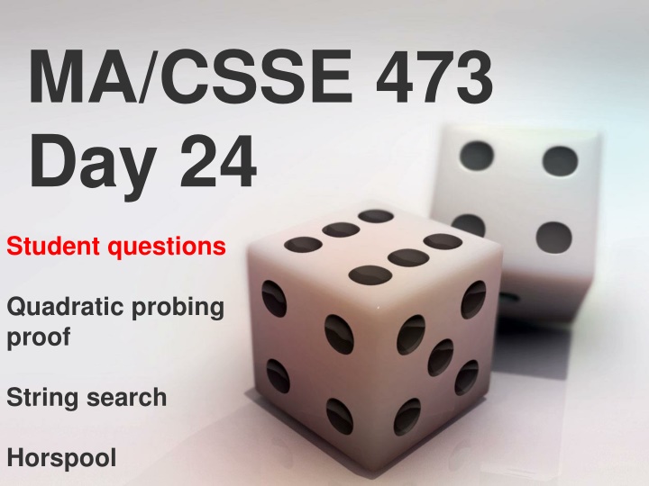 ma csse 473 day 24