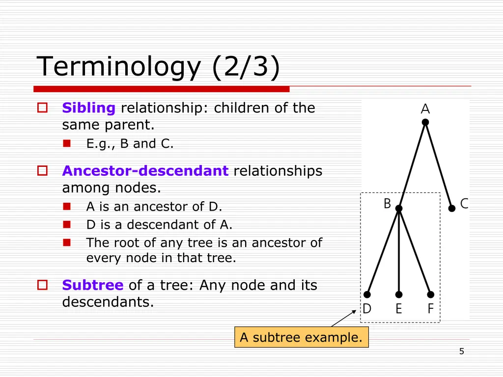 terminology 2 3