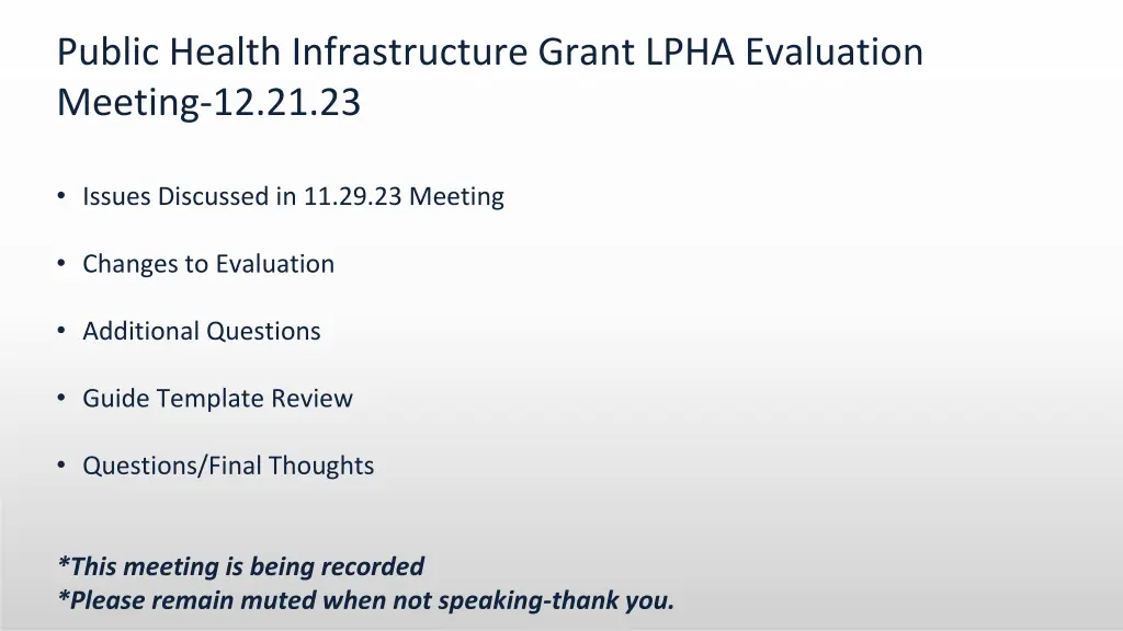 public health infrastructure grant lpha
