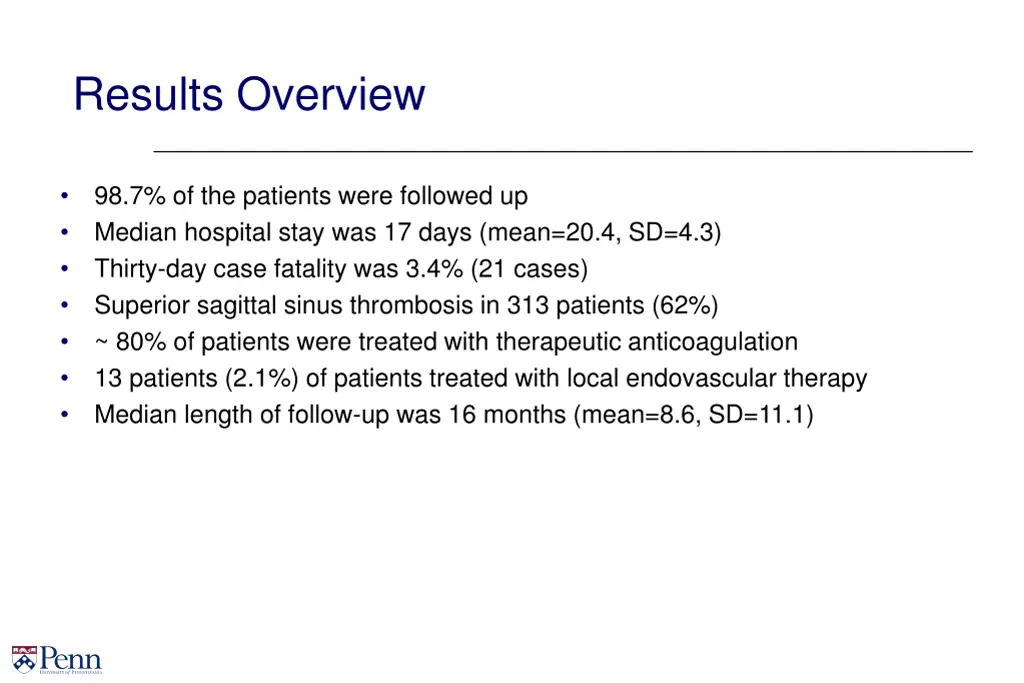 results overview 1
