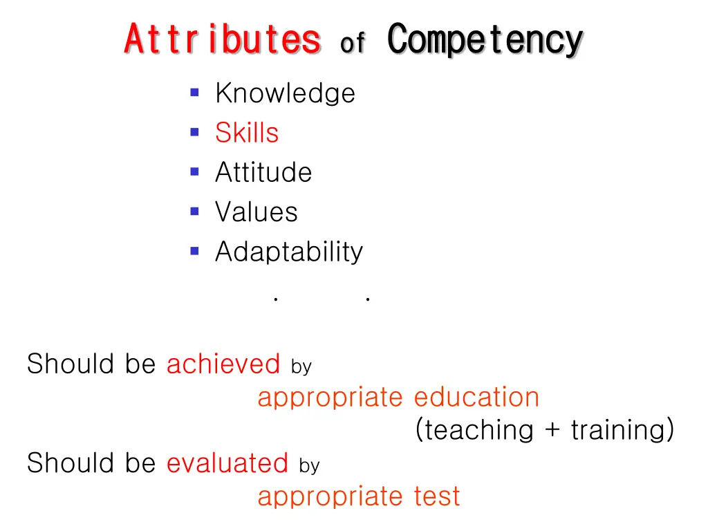 attributes attributes of