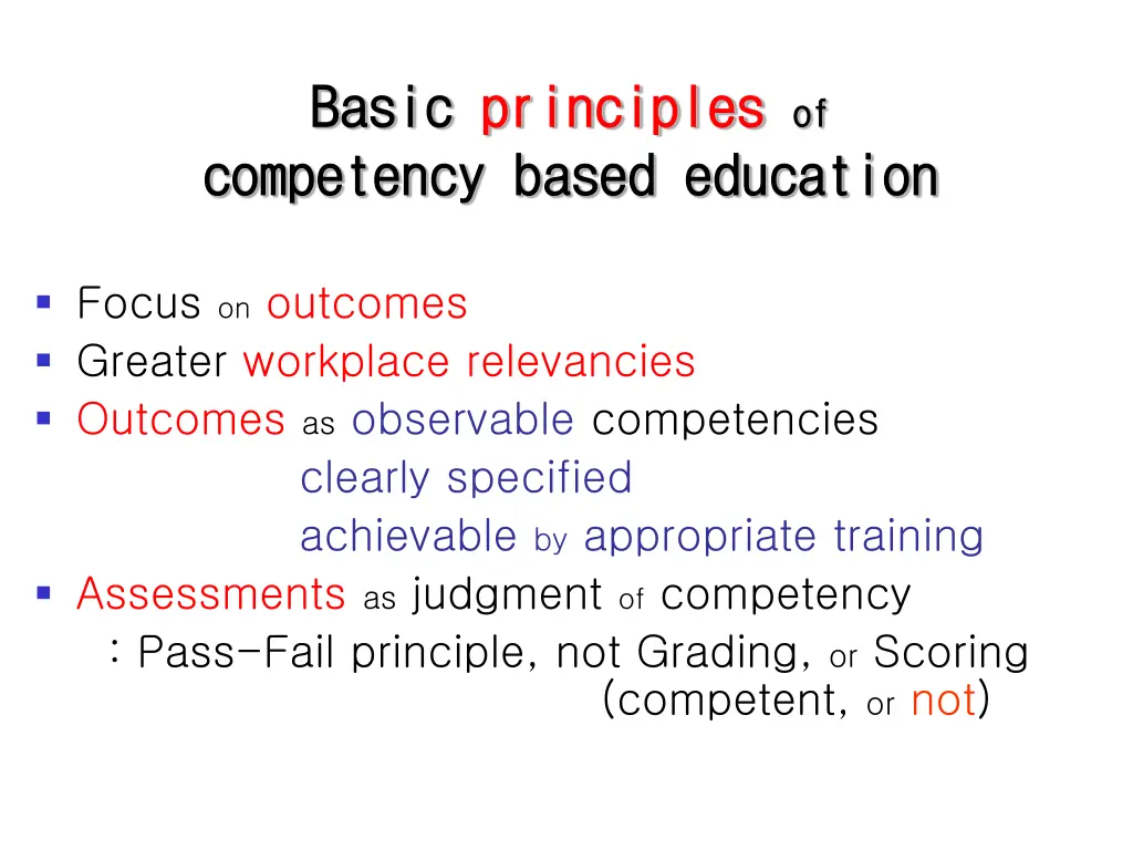basic basic principles principles of competency