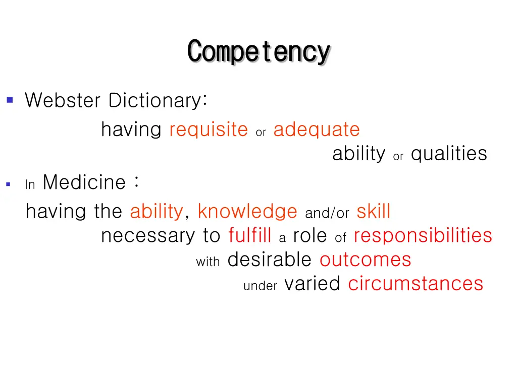 competency competency