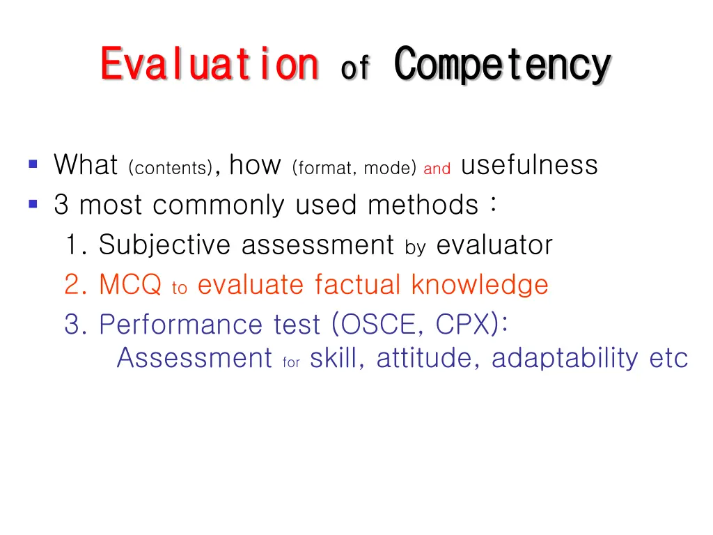 evaluation evaluation of