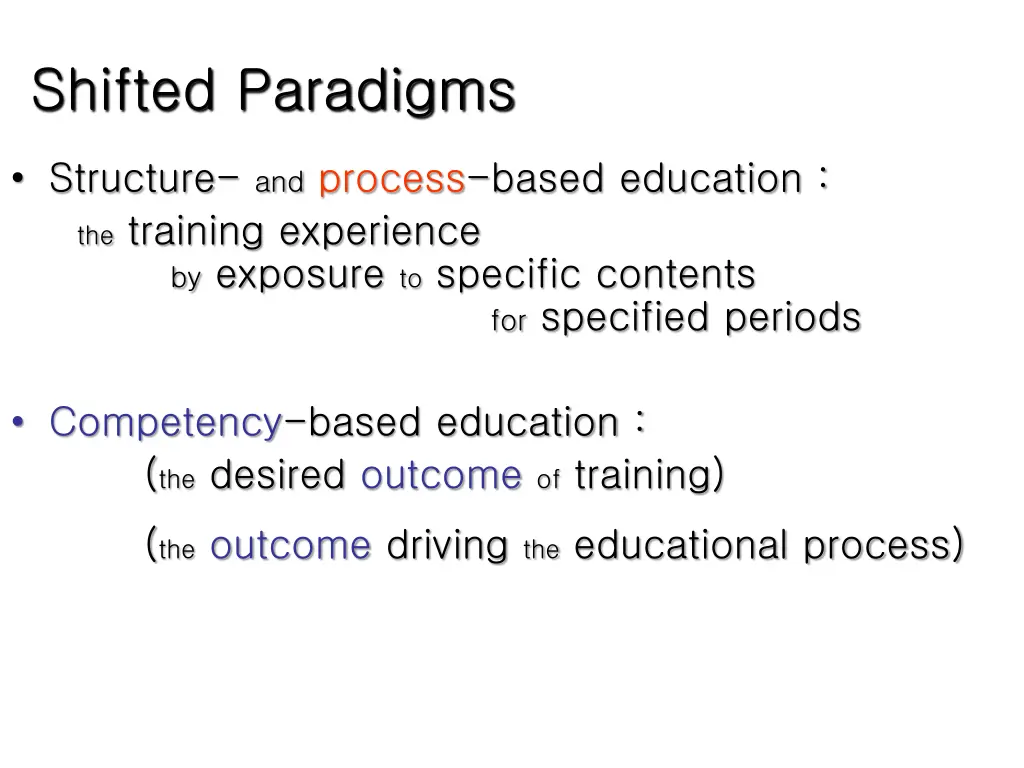 shifted paradigms