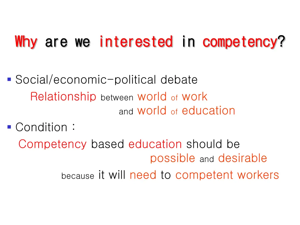 why why are we are we interested