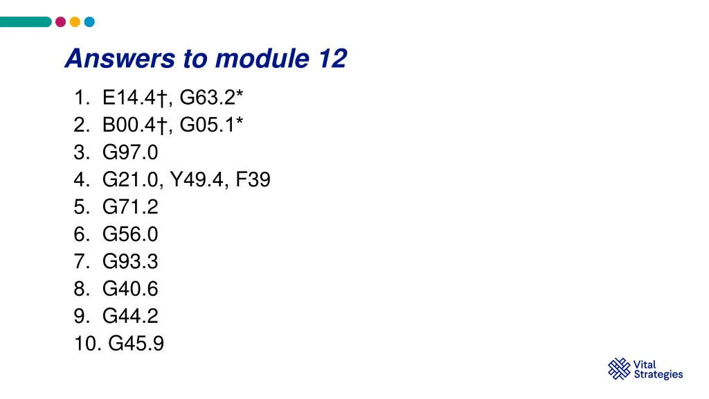 answers to module 12