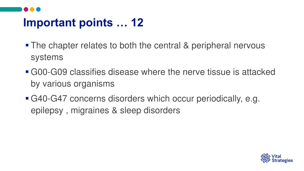 important points 12