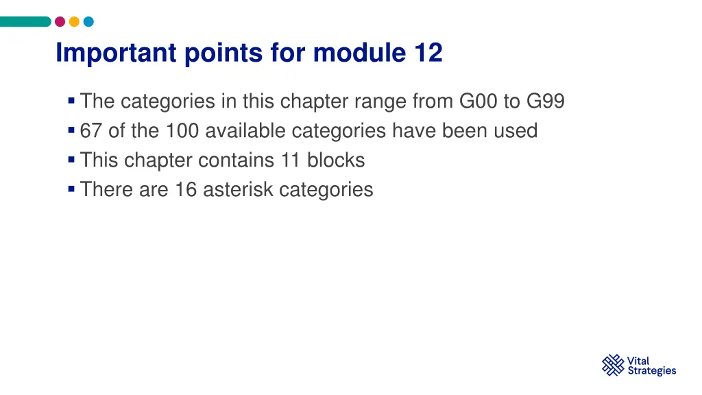 important points for module 12