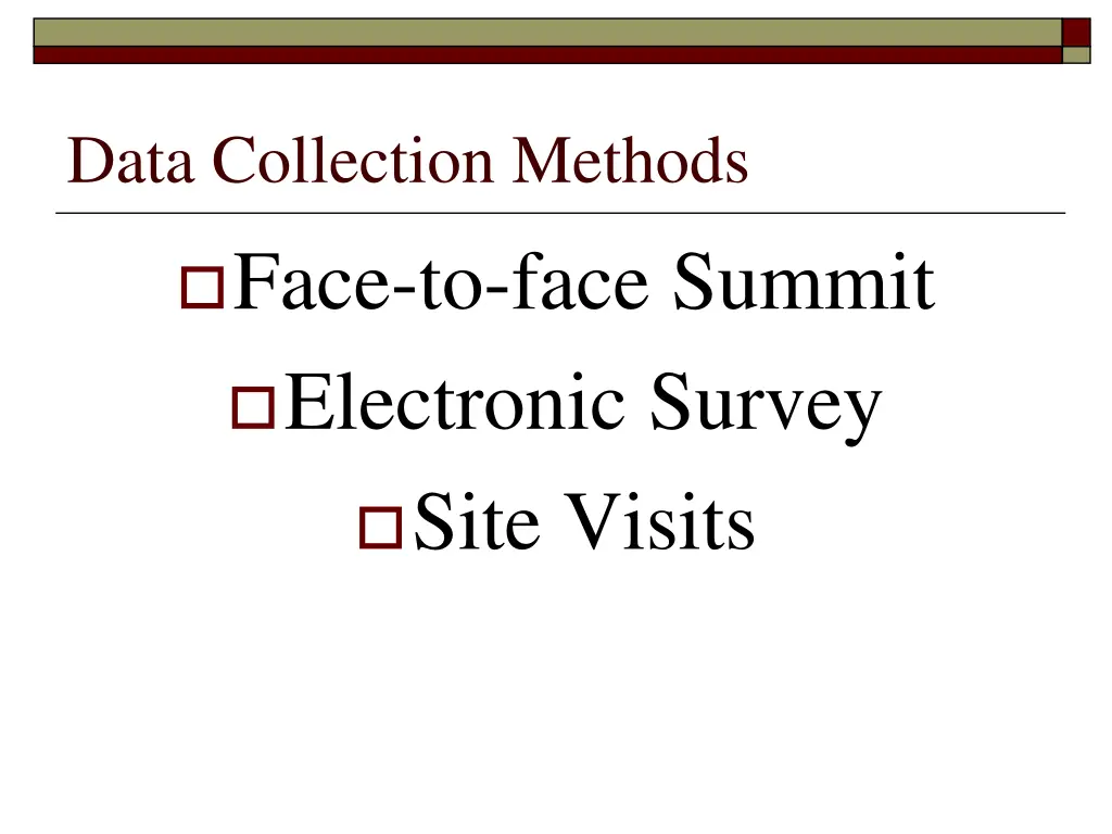 data collection methods