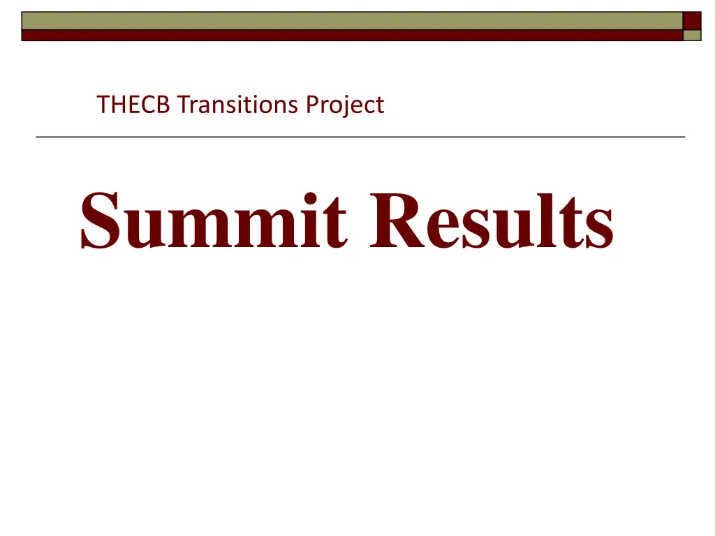 thecb transitions project