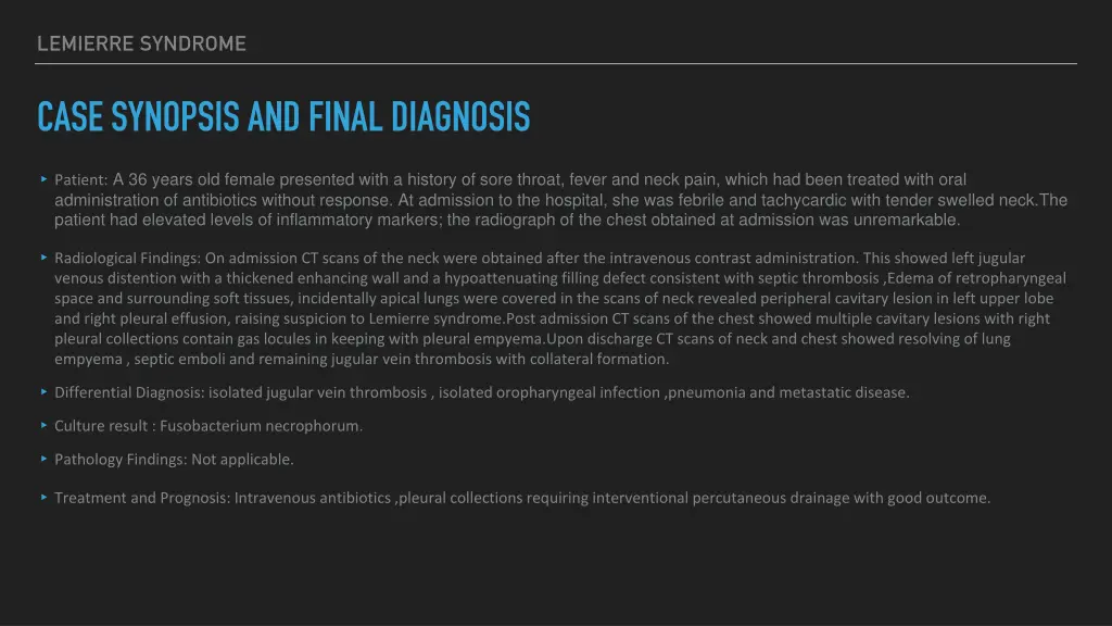 lemierre syndrome