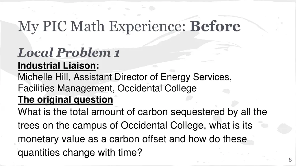 my pic math experience before 4