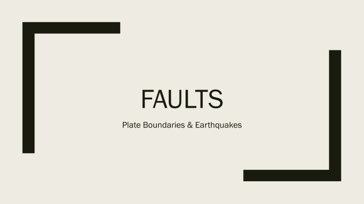 faults