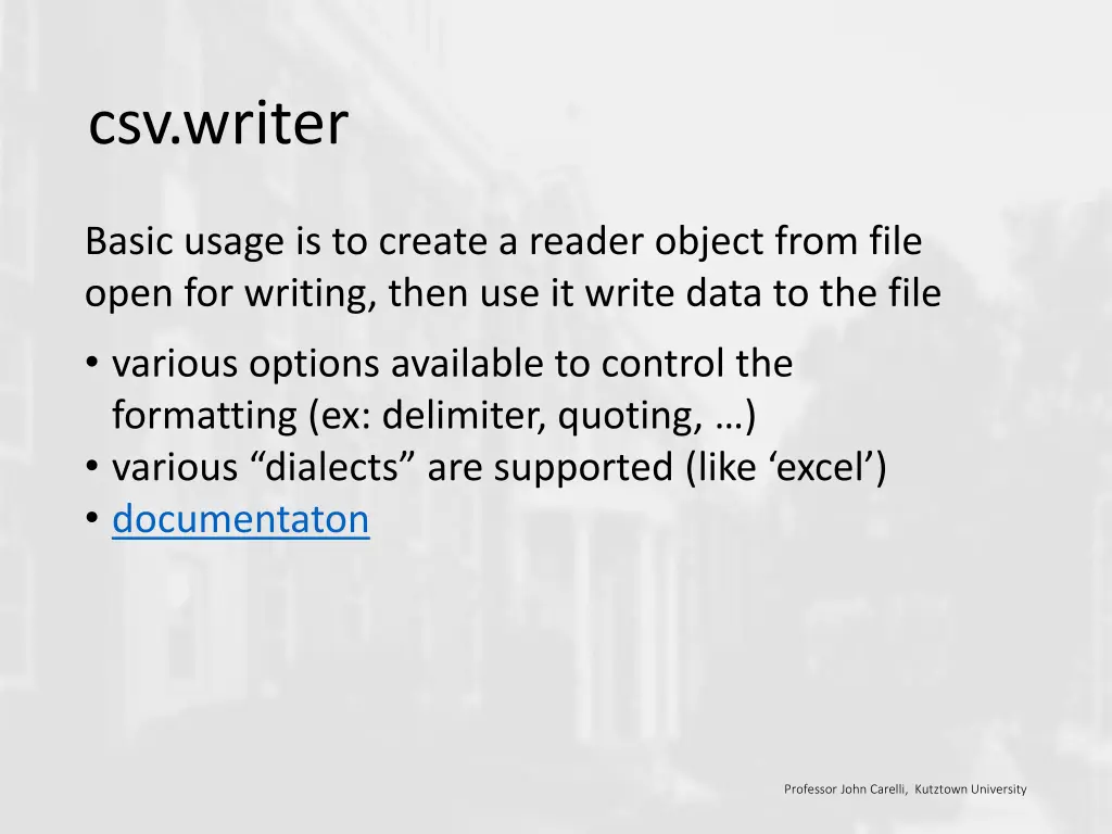 csv writer