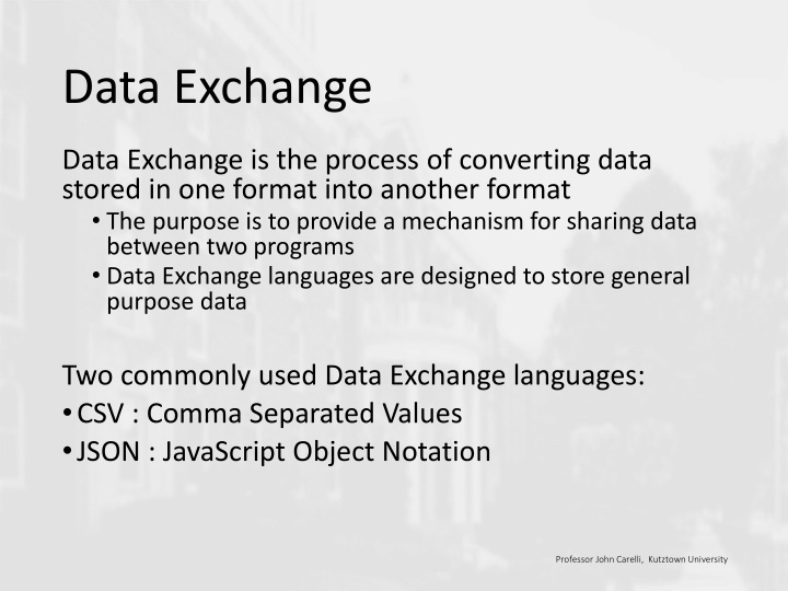 data exchange