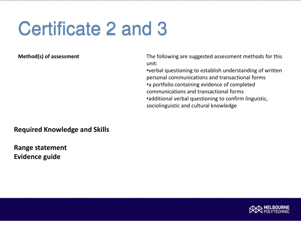 certificate 2 and 3
