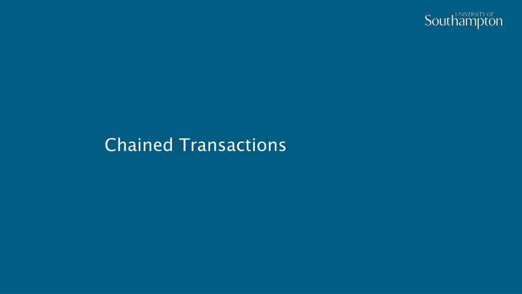 chained transactions
