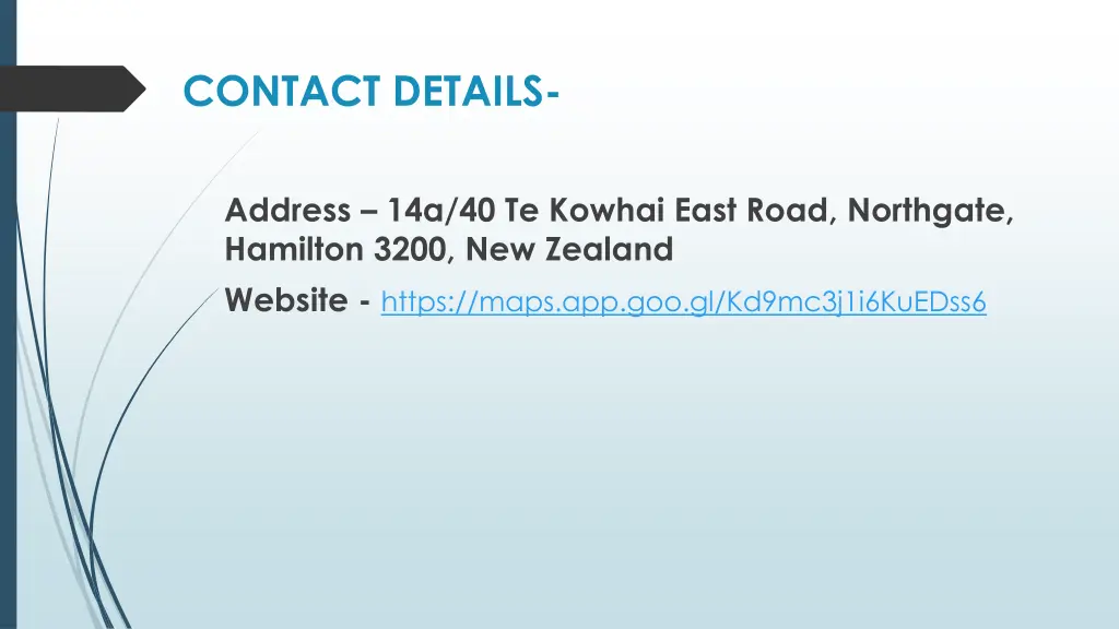 contact details