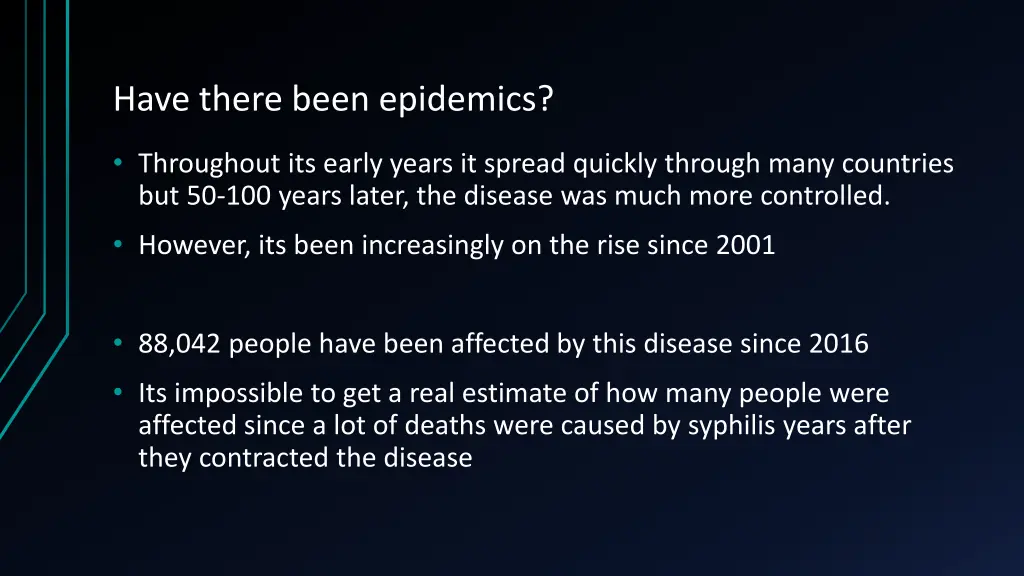 have there been epidemics
