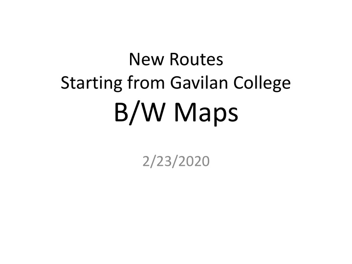 new routes