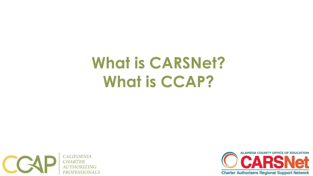 what is carsnet what is ccap