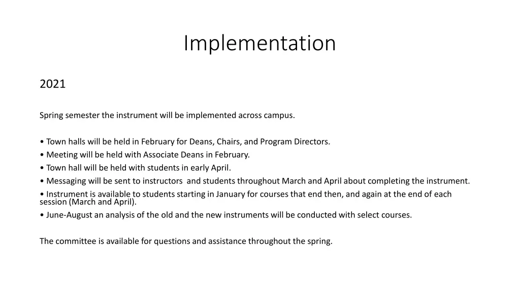implementation