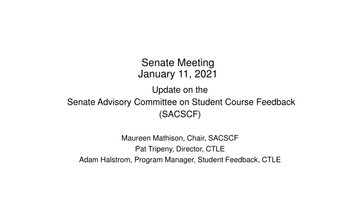 senate meeting january 11 2021