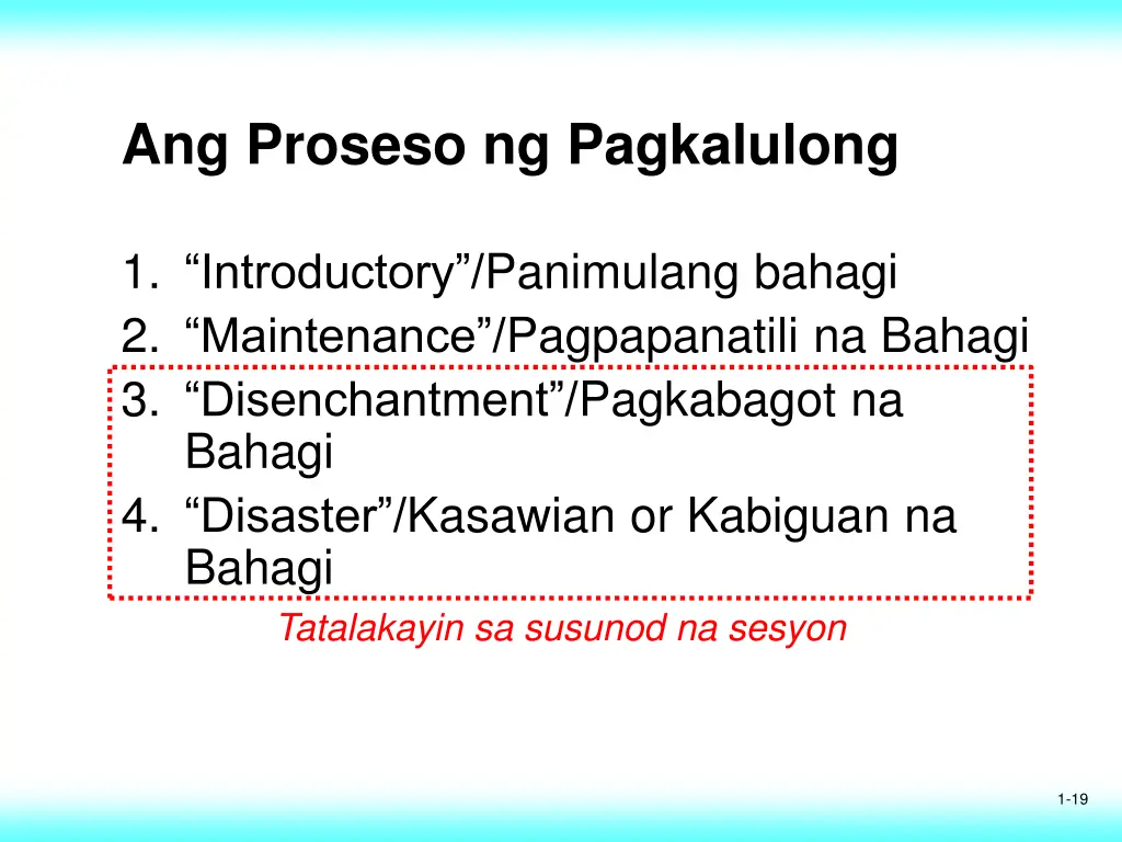 ang proseso ng pagkalulong