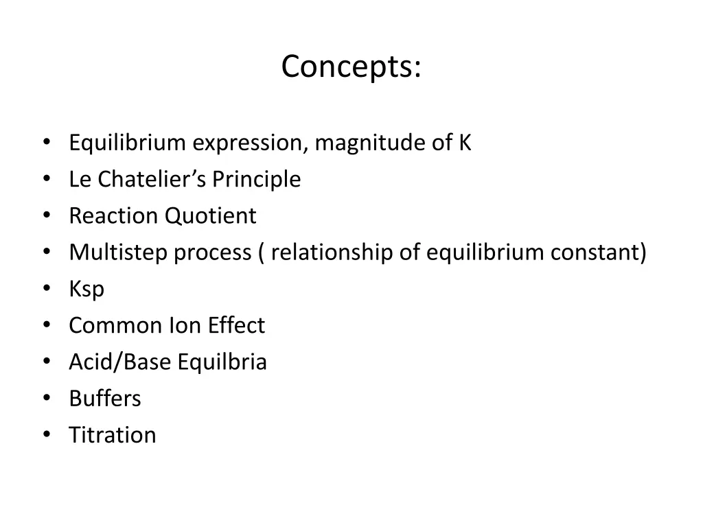 concepts