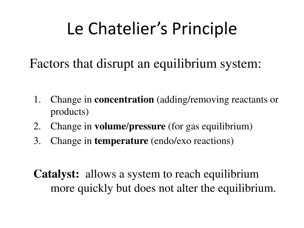 le chatelier s principle