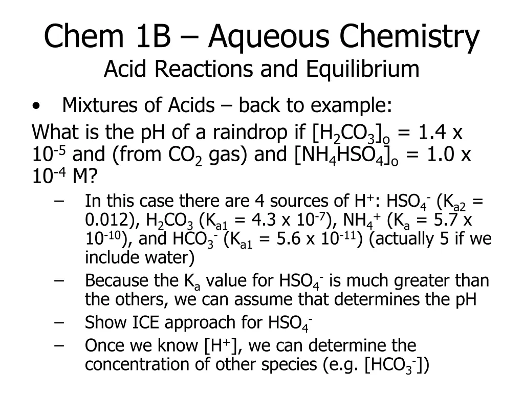 chem 1b aqueous chemistry acid reactions 3