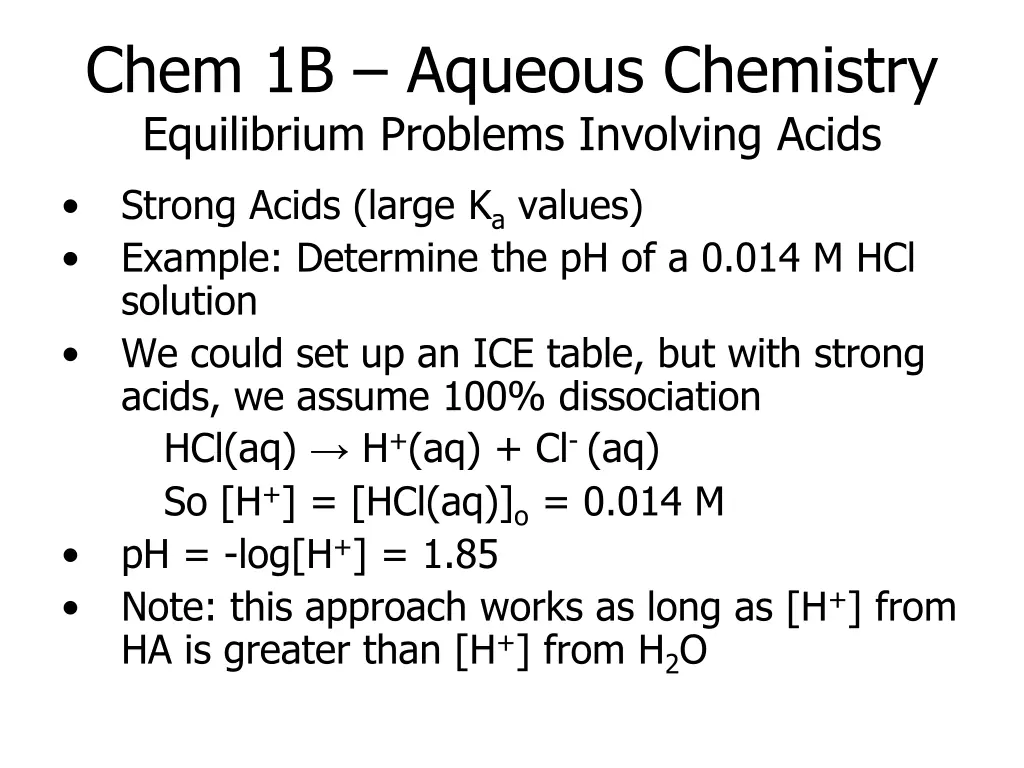 chem 1b aqueous chemistry equilibrium problems