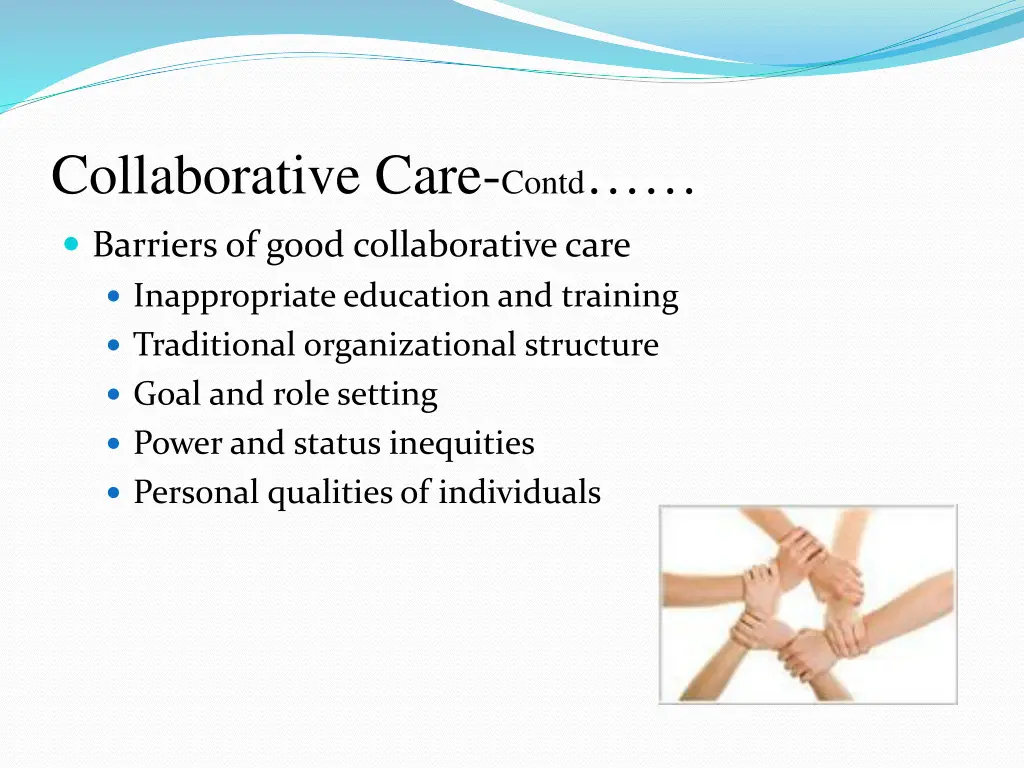collaborative care contd