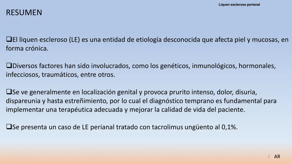 liquen escleroso perianal