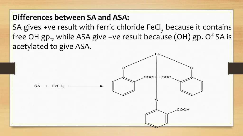 differences between sa and asa sa gives ve result