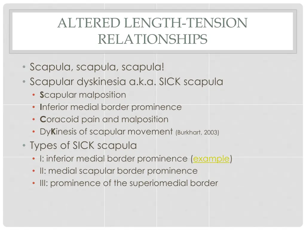 altered length tension relationships 1