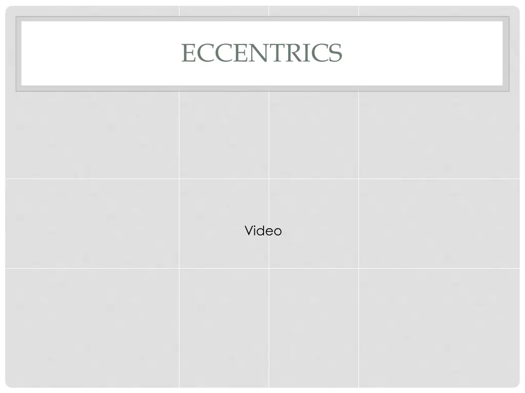eccentrics 1