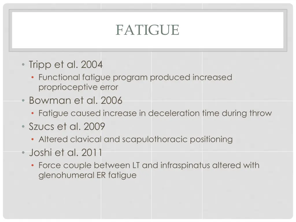 fatigue