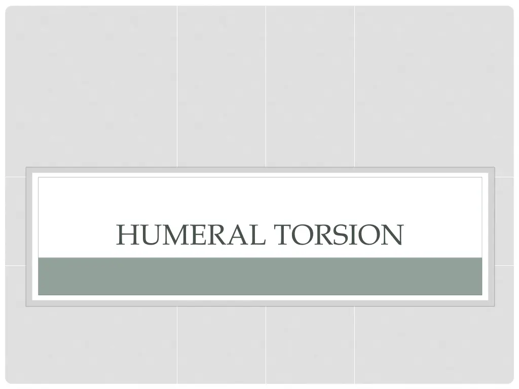 humeral torsion