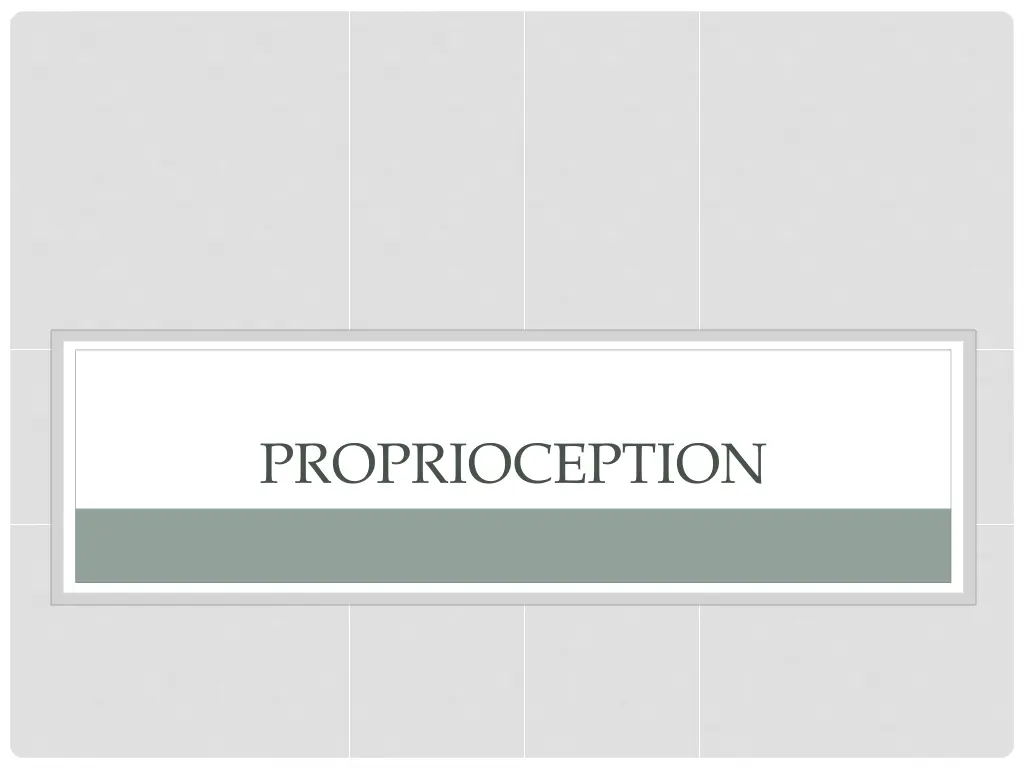 proprioception