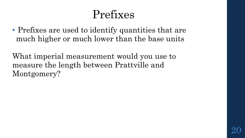 prefixes