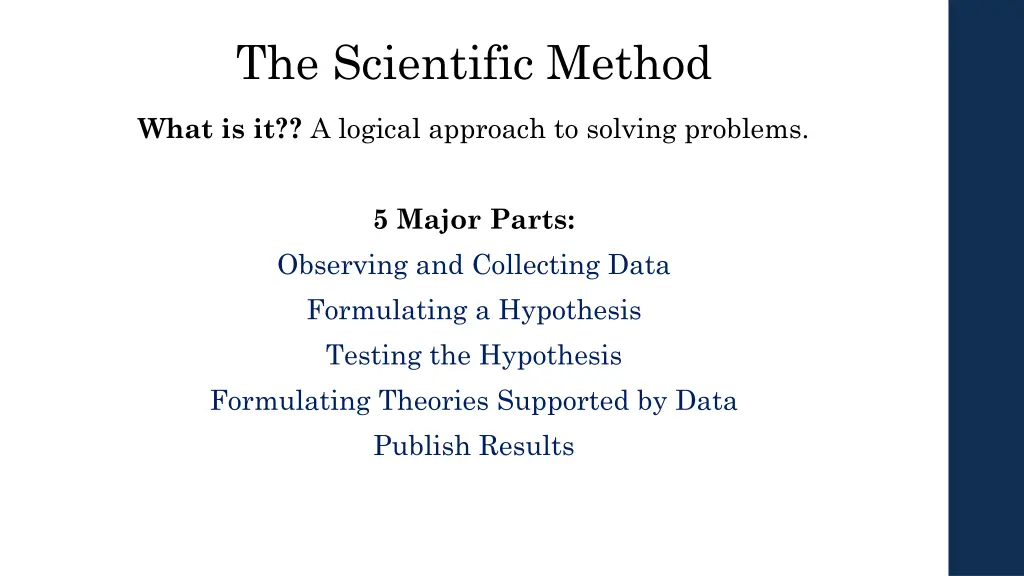 the scientific method