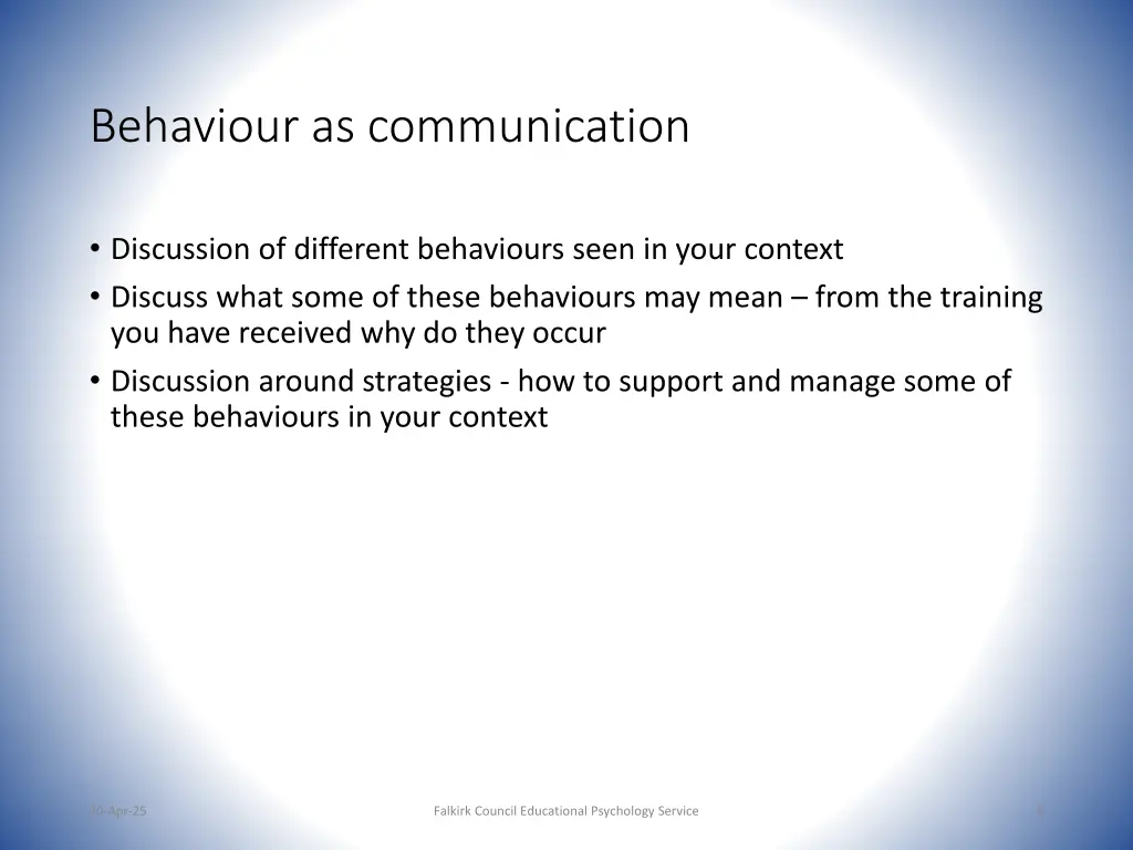 behaviour as communication