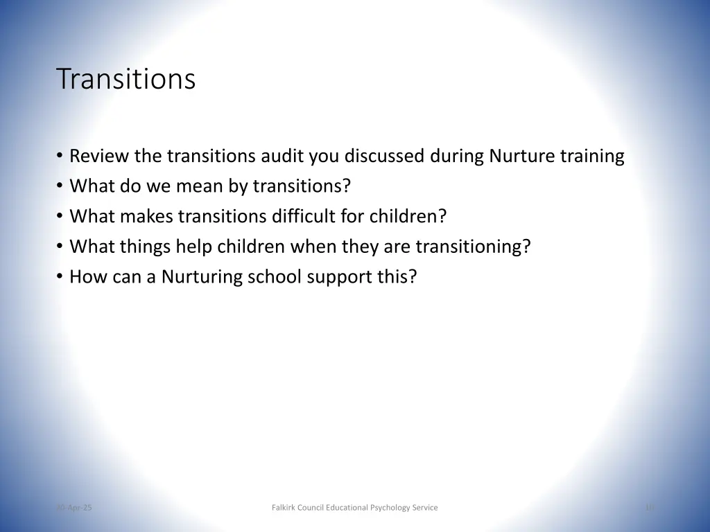 transitions