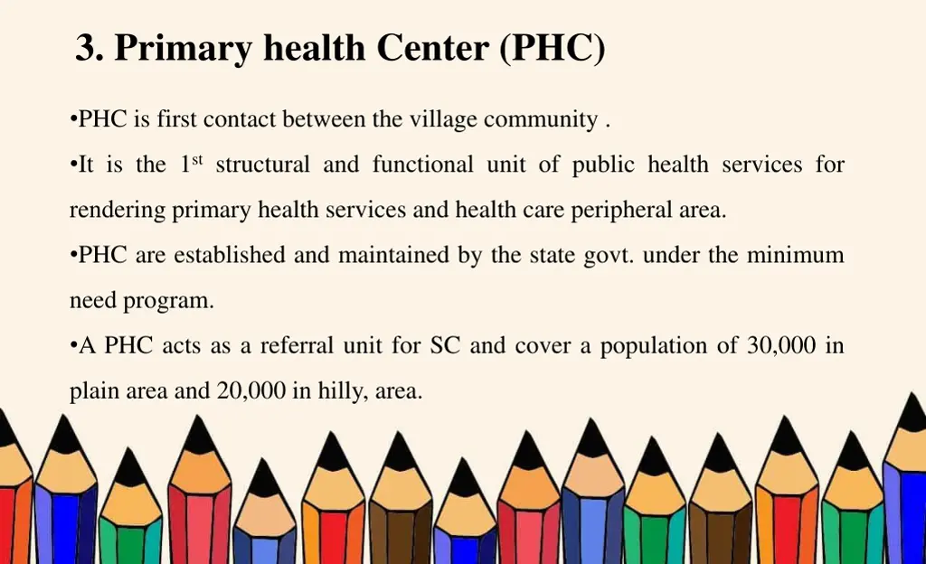 3 primary health center phc