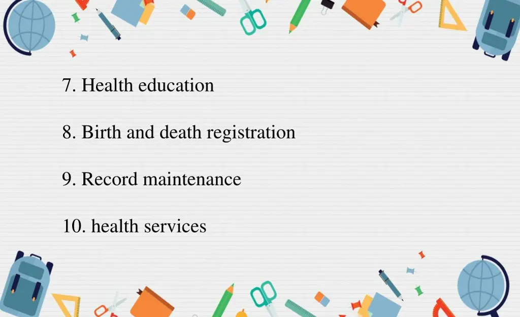 7 health education