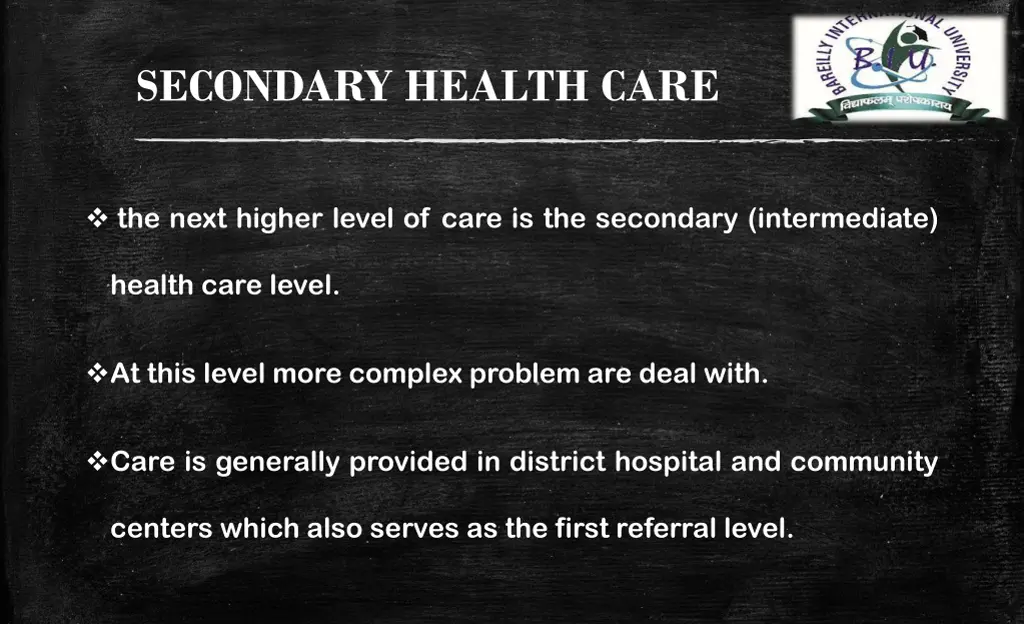 secondary health care