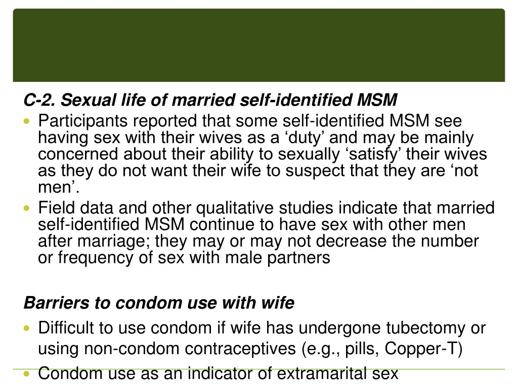 c 2 sexual life of married self identified