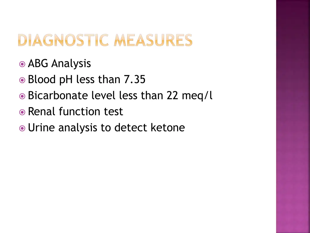 diagnostic measures